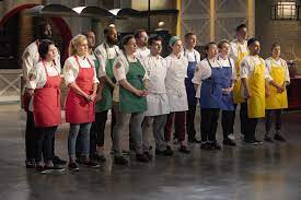 Caitlin Steininger Eric Adjepong Kelsey Barnard Pablo Lamon Justin Sutherland Sara Bradley Kevin Scharpf Eddie Ko Top Chef Top Chef Recipes Chef Tv Show