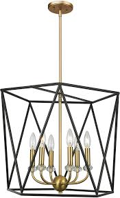 Artcraft Ac11033 Harmony Contemporary Black Satin Brass Large Foyer Light Fixture Art Ac11033