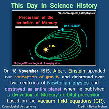 Cosmological Astrophysics - This Day in Science History - - - (18 November  - Einstein explained the Mercury's Odd Orbit) Perhaps you would have heard  of the planet #Vulcan, if not, no