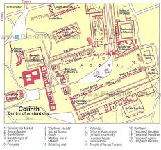 Corinth Center Of An Ancient City Map Tourist Attractions Corinth Ancient Maps Ancient Cities