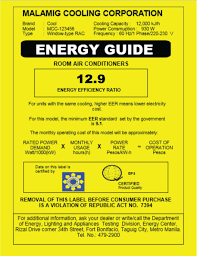 However, it's important to note air conditioners can be a little harder to read, as there are multiple ratings. Understanding The Energy Guide Label Eef And Eer Label Philippines 101appliance
