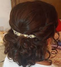 Fancy Clip Curly Bun Short Wedding Hair Long Hair Girl Indian Wedding Hairstyles