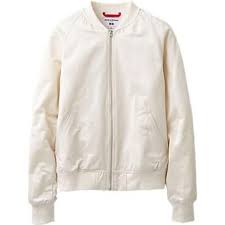 Ines De La Fressange Spring 2015 Shop Uniqlo White Bomber Jacket Flight Jacket Jackets
