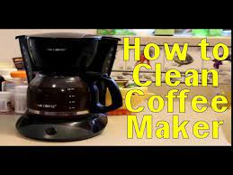 Dispose of any coffee grounds left in the machine. Clean Coffee Maker Vinegar How To Clean Coffee Maker Youtube