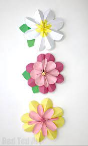 It's very easy and simple paper flower ma. Easy 3d Paper Flowers For Spring Red Ted Art Make Crafting With Kids Easy Fun