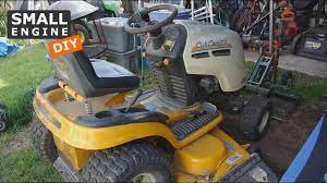 In the spring, after our first winter here in this house, we went to start up our lawn tractor and it just wouldn't go. Cub Cadet Lawn Tractor Burning Oil And Running Rough Lets Troubleshoot It Youtube