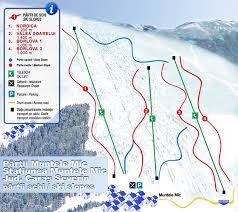 Avem si saniute, casti, ochelari, manusi, cagule,etc. Ski Resort Map Of Muntele Mic Resort Travel Guide Romania