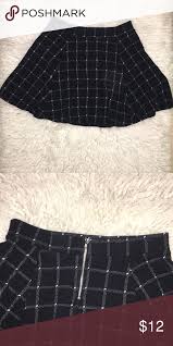Black And White Checkered Skirt H M Black And White Grid Print H M Circle Skirt Circle Skirt Skirts Hm Skirt