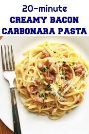 Traditional Bacon Carbonara Pasta Recipe With Parmesan Cheese And Eggs If You Like Pasta You Will Love Bacon Carbonara Pasta Carbonara Recipe Carbonara Pasta
