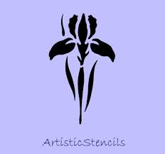 Iris Stencil Chyvonne Le Monnier Iris Flowers Iris Stencils