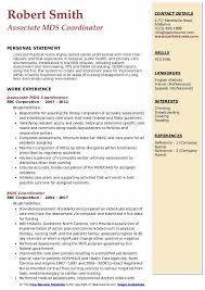 Mds Coordinator Resume Samples Qwikresume