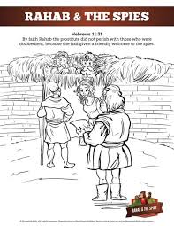 Children close their eyes while you hide the spies under one house card. Rahab And The Spies Activity Pages Within Joshua Coloring Page Coloring Home