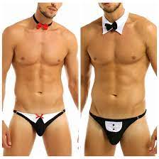 Novelty Men Lingerie Tuxedo Stripper Thong G-String Set Underwear Costume |  eBay