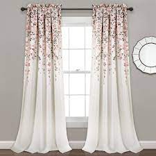 Half Moon 2 Pack Weeping Flowers Window Curtains Kohls Pink Curtains Lush Decor Flower Room