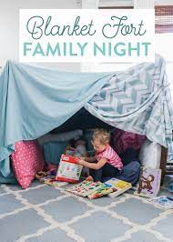 Easy And Fun Blanket Fort Family Night Idea By The Littles & Me
