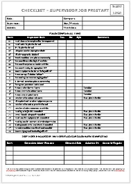Plant operator daily safety checklist: Checklist Supervisor Job Prestart Allsafety Management Services