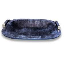 The wood ottoman tray is super smooth and splinter free and wont snag your ottoman when placed it. 11 Leather Trays Ideas Leather Tray Breakfast Tray Decor Coffee Table Decor Tray