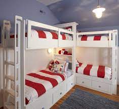 King master bedroom, queen bed, panel headboard Double Bunk Beds For Small Rooms Novocom Top