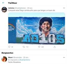 Pachu peña ретвитнул(а) melisa manso marchionni. La Verdad Sobre El Mural De Maradona Con El Rostro De Pachu Pena Todos Cayeron Redondos Minuto Argentina