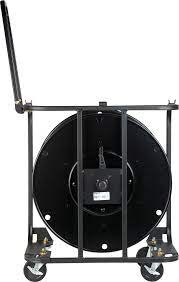 Hannay Reels AVF-18 Fiber Optic Series Metal Cable Reel for up to 1000 Feet  of SMPTE Cable - with Casters & Pull Handle