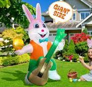 Easter Garden Decoration 6FT “He Is Risen” Easter Inflatable Cross With  Lilies & LED Lights – Outdoor Yard Decoration Inflatable Egg