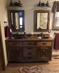 We like the rustic industrial look but also want it to be practical for a bathroom (i.e. Barnwood Bathroom Vanity