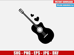 Download Guitar Svg Free Cut File For Cricut Silhouette Freebie Love Music Clipart