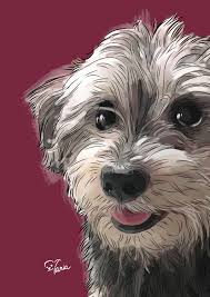 Minimalist Gift For Her Extra Large Art Custom Pet Portrait Etsy Custom Dog Portraits Pet Portraits Dog Portraits