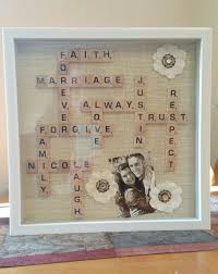 Scrabble Wedding Gift In A Shadow Box Scrabble Crafts Scrabble Wedding Gift Scrabble Wedding