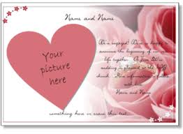 The easiest wedding card maker on the planet. Printable Engagement Announcement Templates Add A Photo Personalize And Print Photo Engagement Announcements For Free