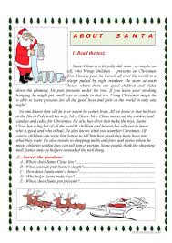 About Santa Worksheet Free Esl Printable Worksheets Made By Teachers Christmas Reading Comprehension Christmas Worksheets Christmas Lesson