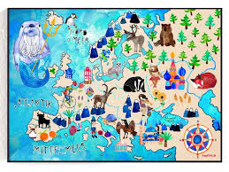 Maybe you would like to learn more about one of these? Europakarte Von Frau Ottilie Europa Landkarte Kinderzimmer Poster Wasserfarben Lettering Poster Kinder Zimmer