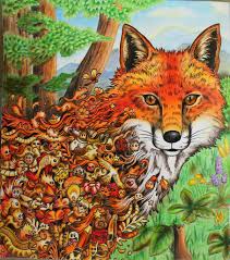Kerby's colouring and doodling books, animorphia, imagimorphia, mythomorphia, fantomorphia and geomorphia published by lom art (michael o'mara), have been hugely successful. Fox Animorphia Animorphia Coloring Book Coloring Book Art Animorphia Coloring