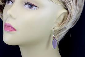 Vintage Czech Glass Purple Frosted Matte Briolette Earrings Black Oxidized  Sterling Silver Long Drops Art Deco Colorful Simple Teardrops