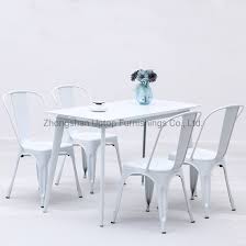 Perfectly crafted this dining set comprises two chairs and one square wooden top table. China Industrial White Metal Furniture Sets Dining Room Sets Restaurant Table Chairs Sp Ct760 China Restaurant Furniture Dining Room Sets
