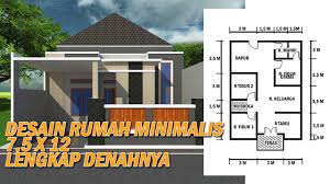 Desain rumah minimalis sederhana lengkap dengan denah. Desain Rumah Minimalis Ukuran 7 5 X 12 Lengkap Denahnya Youtube