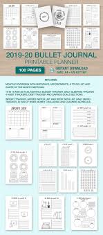 Sale 2020 Bullet Journal A4 Us Letter Size Printable 12 Etsy Bullet Journal Print Bullet Journal A4 Journal