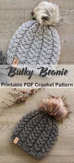 Make A Cozy Beanie Chunky Beanie Crochet Pattern Crochet Patterns Hats Women Chunky Yarn Crochet