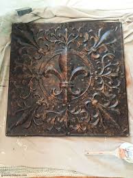 How To Paint Metal For A Distressed Look Green With Decor Metal Wall Art Diy Metallic Paint Steel Wall Art