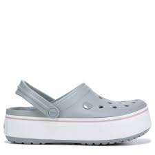 Crocs Women S Crocband Platform Clog Shoes Light Grey Rose Crocs Fashion Platform Crocs Platform Clogs Shoes