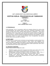 Kertas kerja kem pemantapan sahsiah murid. Kertas Kerja Kelas Tambahan Tahun 5 2018