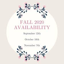 We Are Down To Just Three Available Dates For Fall 2020 If You Re Planning A Fall Wedding And Interested In Da Virginia Bride Wedding Coordinator Va Wedding