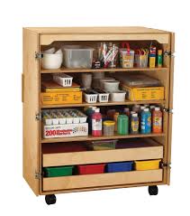 This pantry cabinent is the perfect stand alone unit that can be utilised in your kitchen, or even your garage to meet your storage needs. Childcraft Mobile Supply Cabinet Birch 36x24x46 Inches School Specialty Canada
