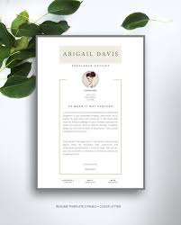 Resume Template 3 Page Cv Template Cover Letter Instant Etsy Resume Template Cover Letter Cv Template