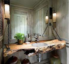 See more ideas about wood sink, sink, wooden bathroom. Wood Log As Bathroom Sink Recyclart Rustic Bathrooms Rustic Bathroom Designs Rustic House