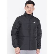 Adidas Men Black Solid Padded Jacket Padded Jacket Jackets Trendy Jackets
