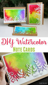 You want the pigment to just sit on the paper. Diy Watercolor Note Cards Step By Step Crafts Unleashed Card Craft Watercolor Cards Paper Cards