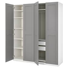 Custom fitting the pax frame: Pax Paks Grimo Grimo Garderob Kombinaciya Belyj Grimo Seryj Ikea In 2021 Pax Wardrobe Ikea Pax Storage