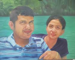 Need a gift idea? Original oil paintings make a memorable gift that will  last for generations!!! This was a commissioned painting and it was given  to the couple at their wedding at