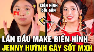 JENNY HUỲNH đu trend biến hình cực đầu tư, lại là trend yêu nước nên nhận  'MƯA LỜI KHEN'